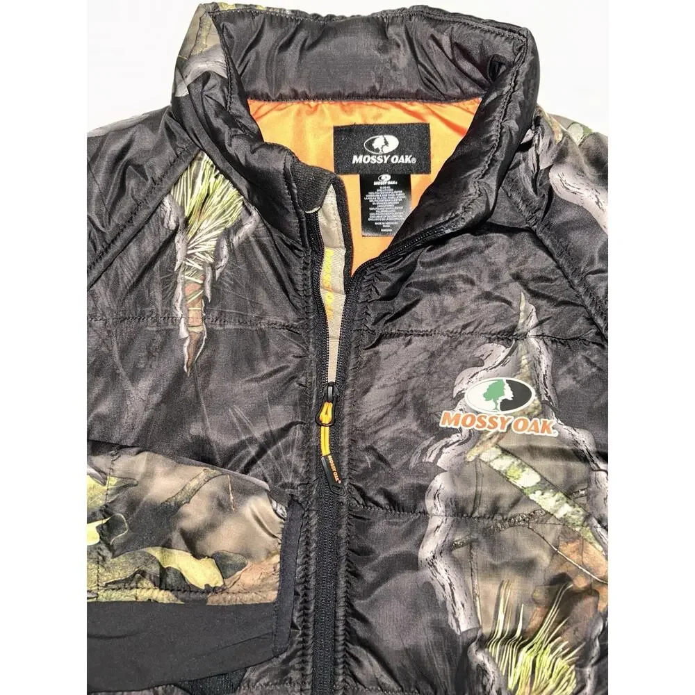Mossy Oak Break Up Eclipse Black Camo Zip Pockets Jacket Men’s Medium